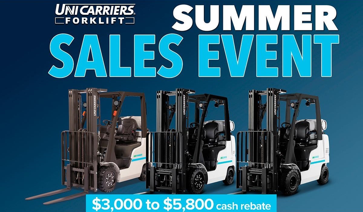 UniCarriers Summer Sales Event Rebates of 3000-5800