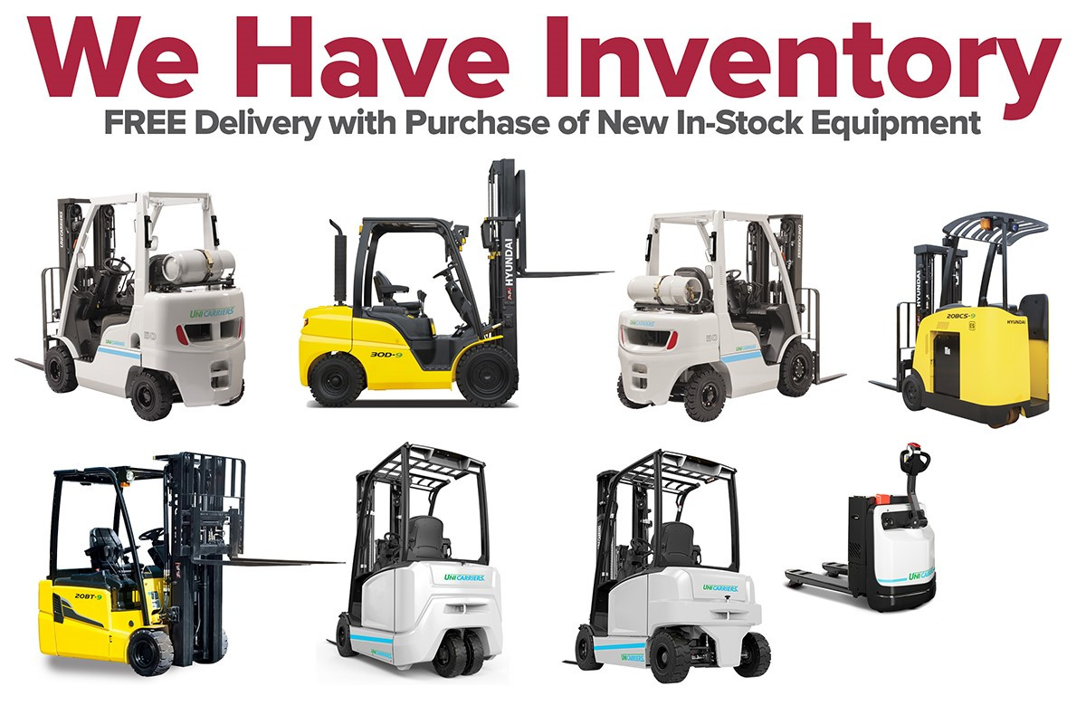 Various Hyundai and UniCarriers Forklifts and 